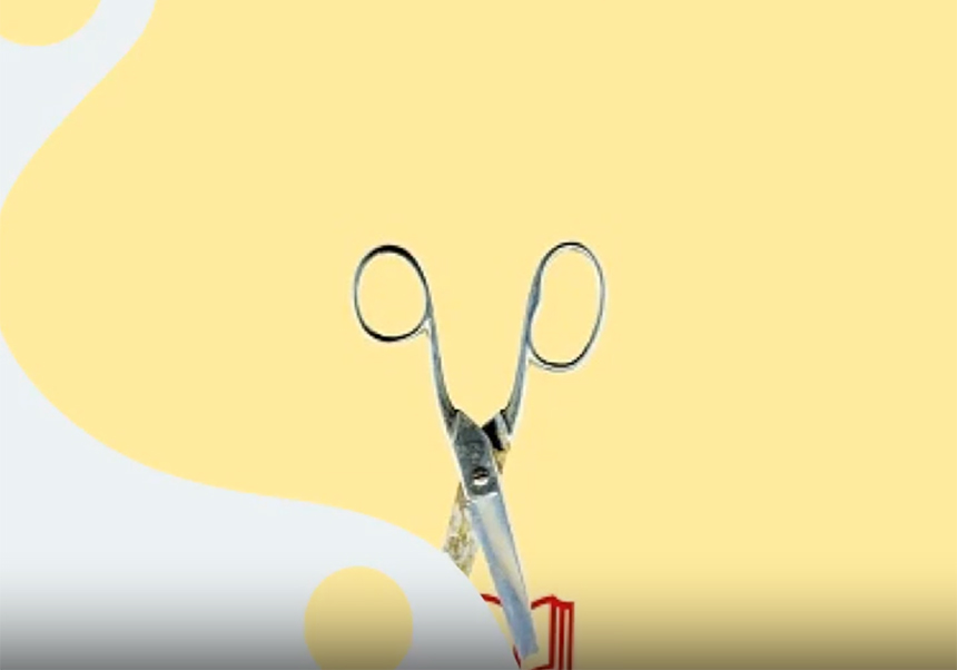 A picture of scissors that represents censorship